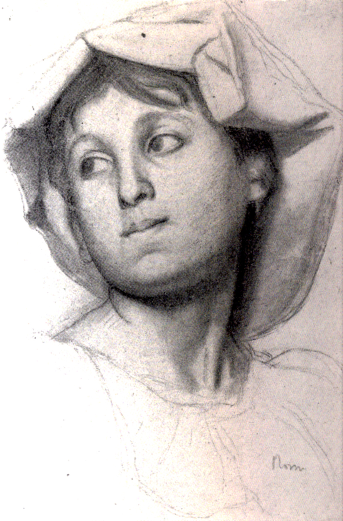 Head of a Young Roman Girl 1856